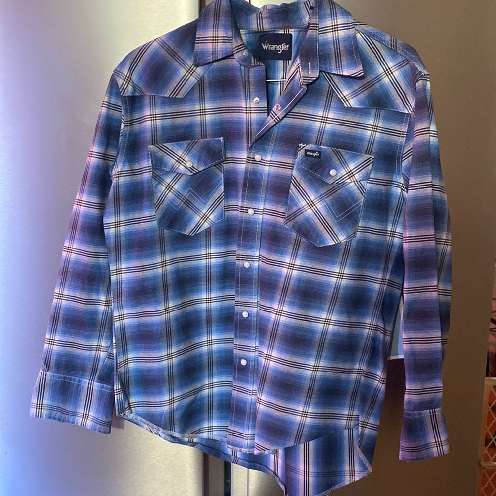 Mens Wrangler Button Down Shirt Large.